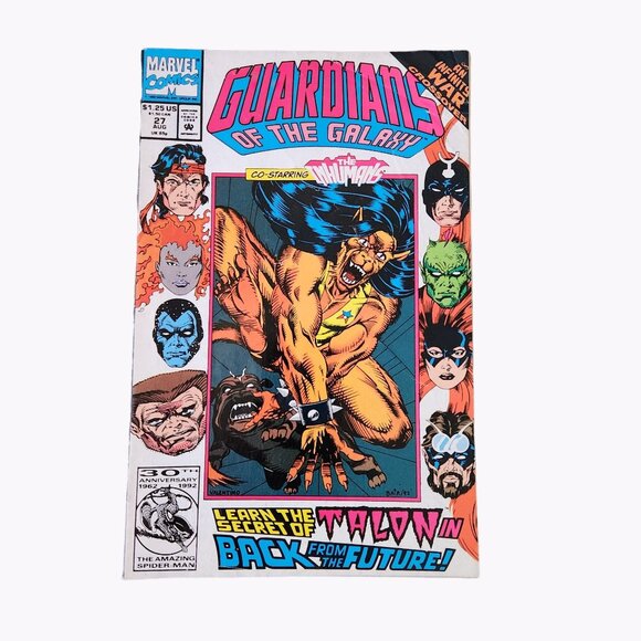 Marvel Guardians Of The Galaxy #27 1992 Comic Book Collector Bagged Boarded - Picture 1 of 2